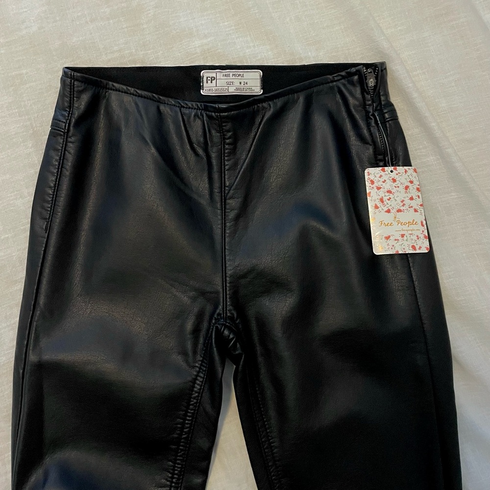 Free People Leather Pants NWT